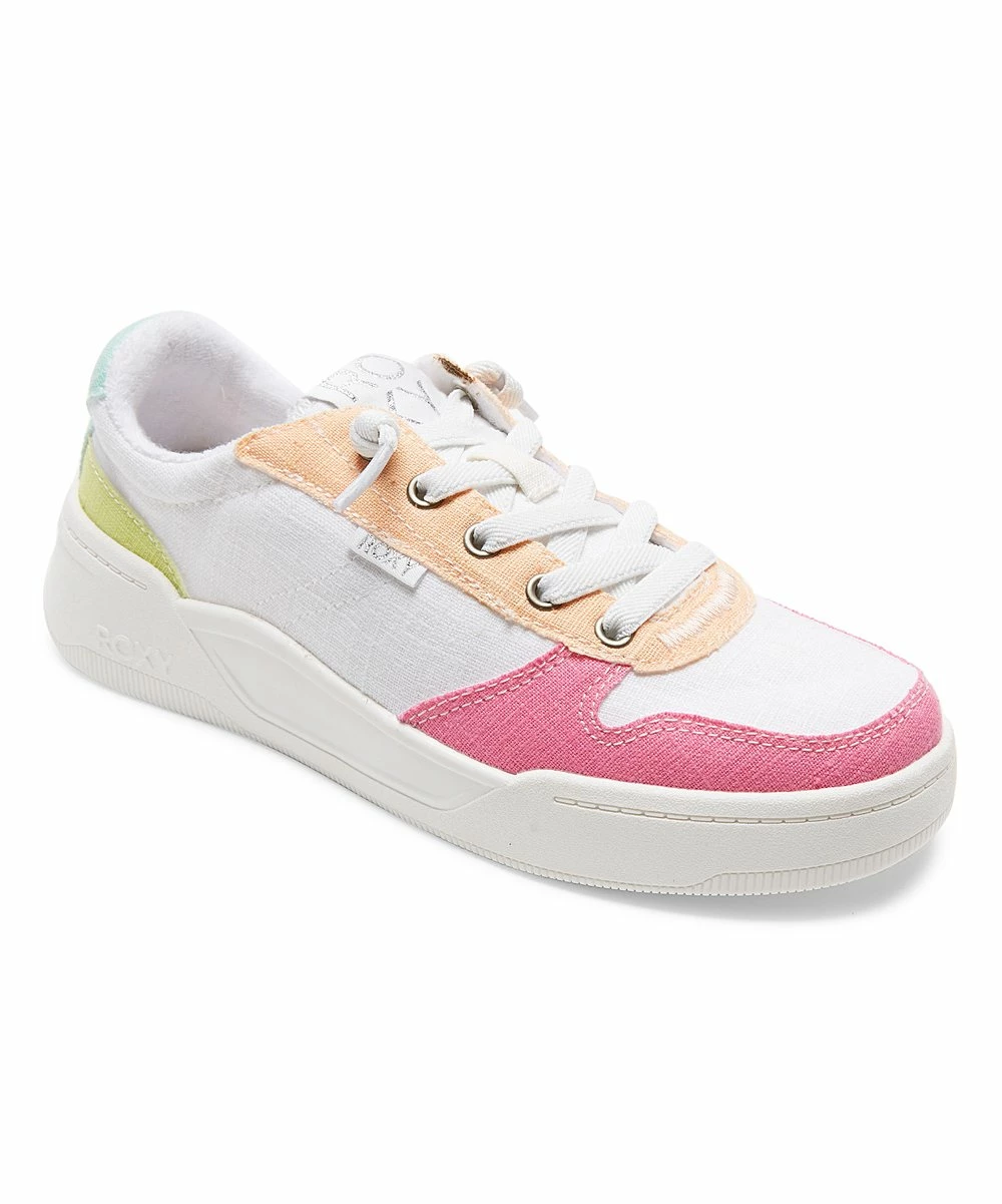 Best Pirce 🛒 Roxy White & Fuchsia Harper 👟 Sneaker - 👩 Women 🔥 3 Best Pirce 🛒 Roxy White & Fuchsia Harper 👟 Sneaker - 👩 Women 🔥 - Image 3