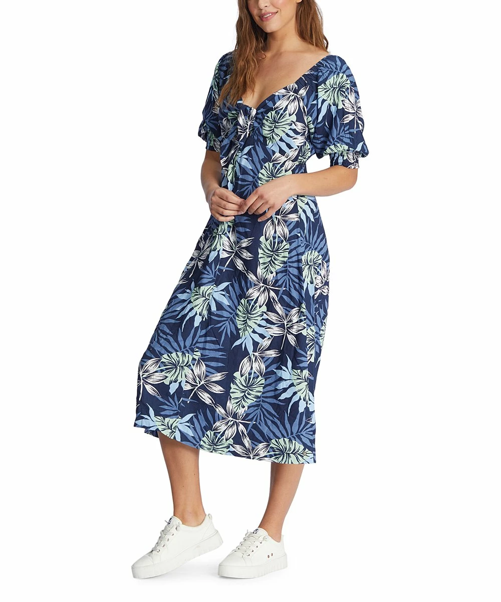 Cheapest โญ Roxy Indigo Seaside Floral V-Neck Evening Delight Midi ๐ Dress - Juniors โค๏ธ 5 Cheapest โญ Roxy Indigo Seaside Floral V-Neck Evening Delight Midi ๐ Dress - Juniors โค๏ธ - Image 5