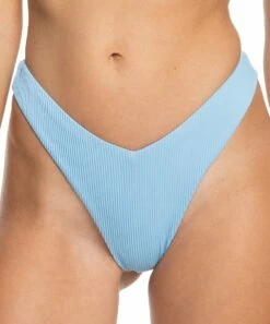 Best deal ๐ Roxy Powder Blue Ribbed Roxy Love Cheeky ๐ Bikini Bottoms - Juniors ๐
