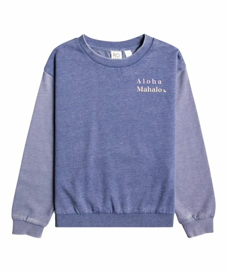Coupon ❤️ Roxy Bijou Blue 'Aloha' Crewneck Sweatshirt - 👧 Girls 🤩 1 Coupon ❤️ Roxy Bijou Blue 'Aloha' Crewneck Sweatshirt - 👧 Girls 🤩