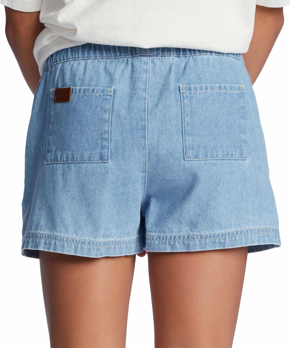 New 🎁 Roxy Light Blue Pocket Drawstring Shorts - 👧 Girls 🛒 2 New 🎁 Roxy Light Blue Pocket Drawstring Shorts - 👧 Girls 🛒 - Image 2