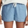 New 🎁 Roxy Light Blue Pocket Drawstring Shorts - 👧 Girls 🛒