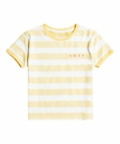 New 🤩 Roxy Sun & White Stripe 'Roxy' Tee - 👧 Girls 🔥
