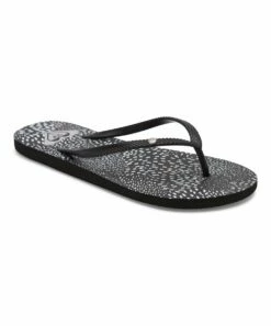 Top 10 โ๏ธ Roxy White & Black Teardrop Heart Flip-Flop - ๐ฉ Women ๐งจ