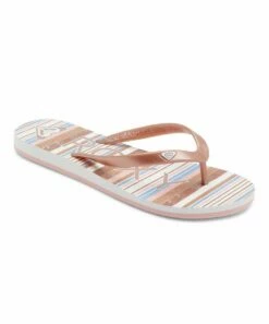 Flash Sale ✔️ Roxy Pink Stripe 'Roxy' Tahiti Flip-Flop - 👩 Women 😍