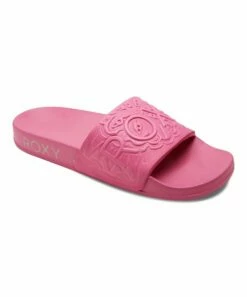 Promo ๐งจ Roxy Pink 'Roxy' Ornate Embossed Slide - ๐ฉ Women โ๏ธ