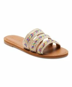 Top 10 ๐คฉ Roxy Brown & Rainbow Braided Slide - ๐ฉ Women โ๏ธ