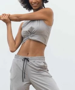 Buy 🎁 Roxy Heritage Heather Twist-Hem Sun Might Shine Crop Top - Juniors 🎉