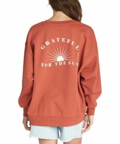 Buy 🛒 Roxy Baked Clay 'Grateful For The Sun' Long-Sleeve Tee - Juniors 🥰