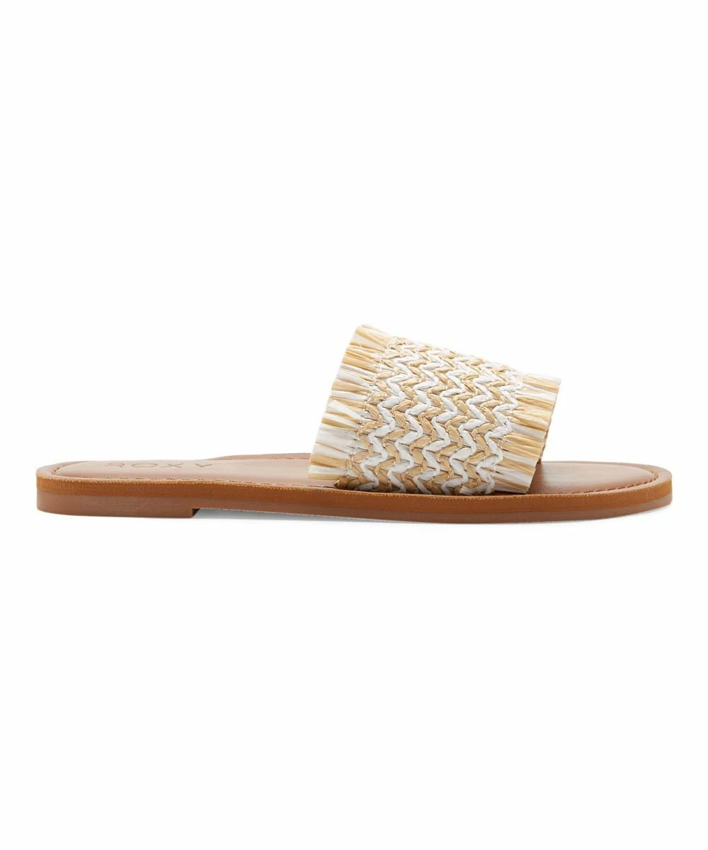 Deals 🌟 Roxy Wheat & White Woven Slide - 👩 Women 😀 2 Deals 🌟 Roxy Wheat & White Woven Slide - 👩 Women 😀 - Image 2