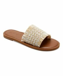 Deals 🌟 Roxy Wheat & White Woven Slide - 👩 Women 😀