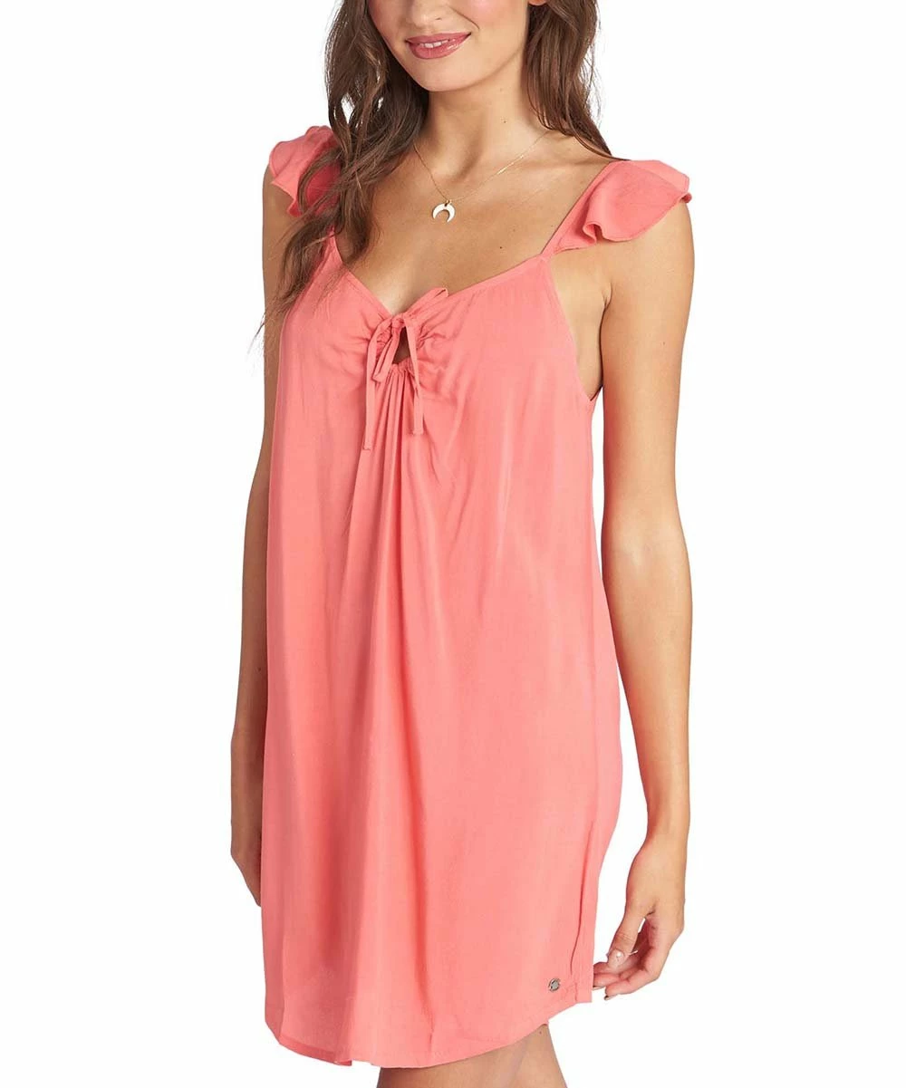 Coupon ❤️ Roxy Tea Rose Future Thoughts Cami-Strap Keyhole-Front Mini 👗 Dress - Juniors 🛒 2 Coupon ❤️ Roxy Tea Rose Future Thoughts Cami-Strap Keyhole-Front Mini 👗 Dress - Juniors 🛒 - Image 2