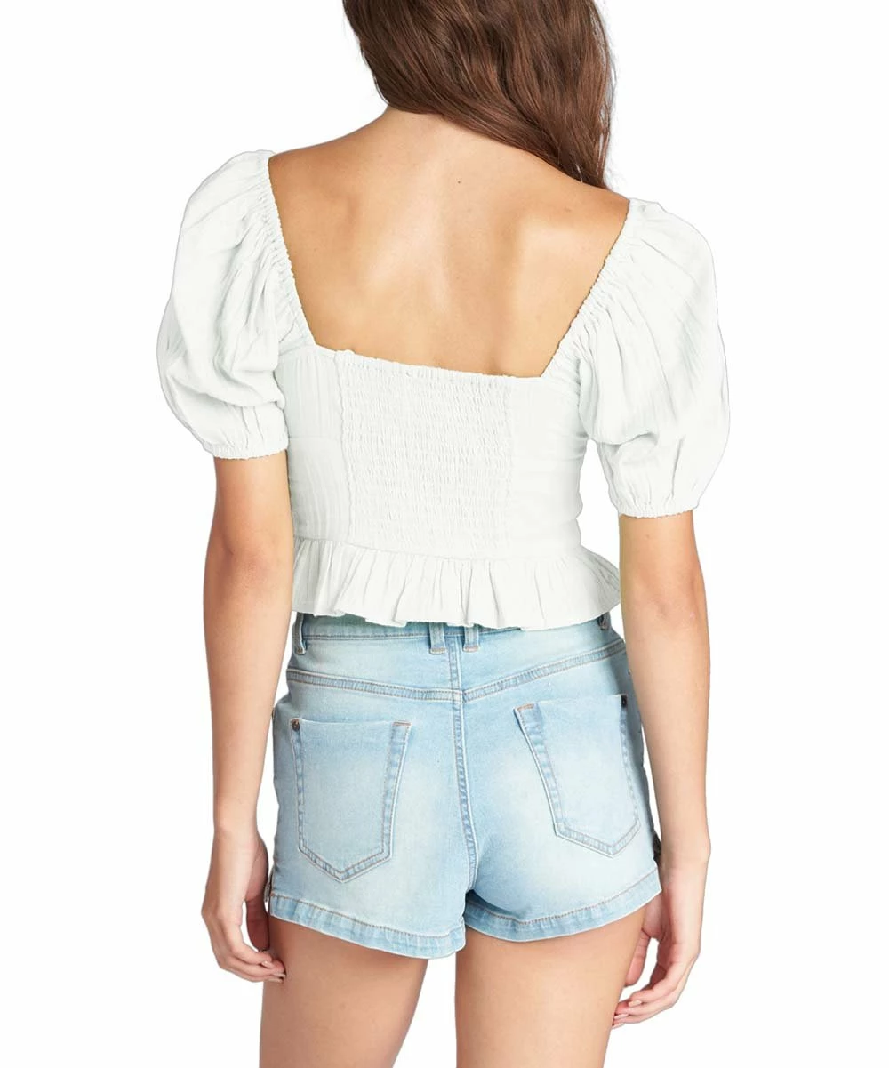 Buy ๐ Roxy Snow White Life Mirage Puff-Sleeve Top - Juniors โจ 5 Buy ๐ Roxy Snow White Life Mirage Puff-Sleeve Top - Juniors โจ - Image 5