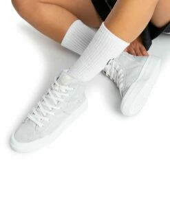 Top 10 🔥 Roxy Light Gray Spotted Roxy Rae High-Top 👟 Sneaker - 👩 Women 🤩 -Hot Sale Roxy Shop zu108146218 alt 3 tm1664821235