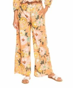 Outlet 🌟 Roxy Toasted Nut Bloom Midnight Avenue Pocket Wide-Leg Pants - Juniors 🛒 -Hot Sale Roxy Shop zu108147391 main tm1661981990