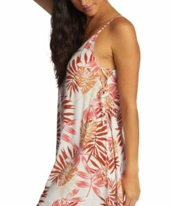 Discount 🛒 Roxy Coral & Snow White Seaside Beachy Vibes Cami-Strap Mini 👗 Dress - Juniors ⭐ -Hot Sale Roxy Shop zu108153098 alt 3 tm1661981895