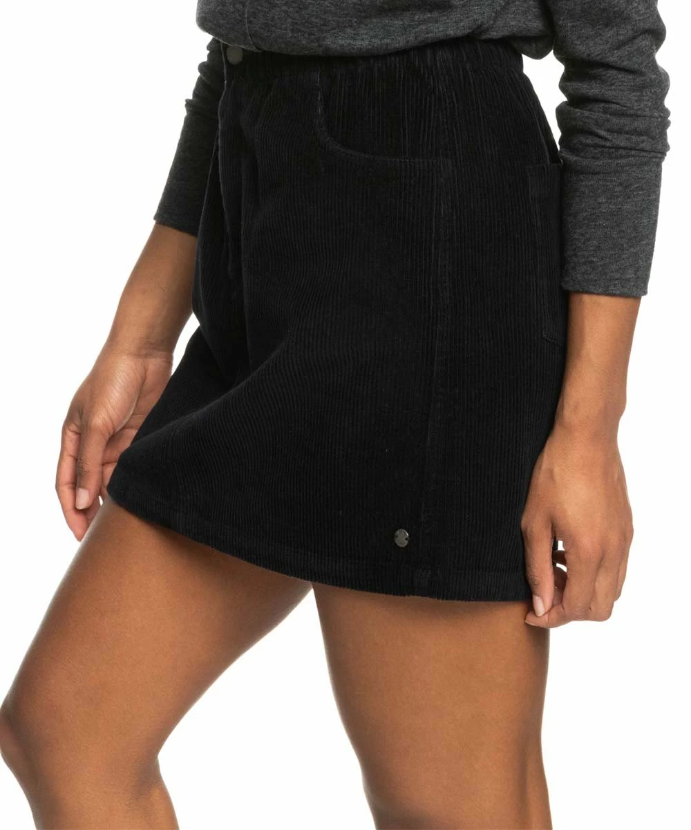 Budget 😀 Roxy Anthracite Corduroy Silent Days Mini 👗 Skirt - Juniors ✔️ 2 Budget 😀 Roxy Anthracite Corduroy Silent Days Mini 👗 Skirt - Juniors ✔️ - Image 2