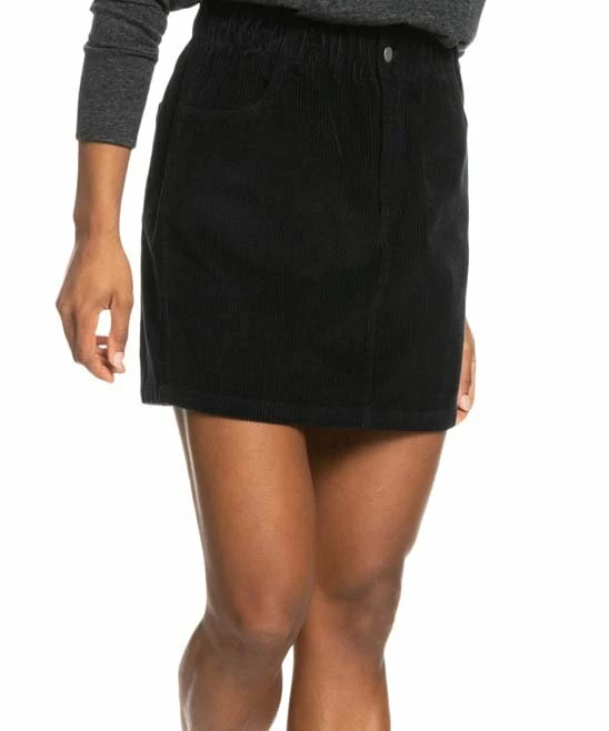 Budget 😀 Roxy Anthracite Corduroy Silent Days Mini 👗 Skirt - Juniors ✔️ 4 Budget 😀 Roxy Anthracite Corduroy Silent Days Mini 👗 Skirt - Juniors ✔️ - Image 4