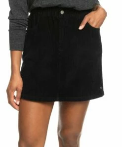 Budget ๐ Roxy Anthracite Corduroy Silent Days Mini ๐ Skirt - Juniors โ๏ธ