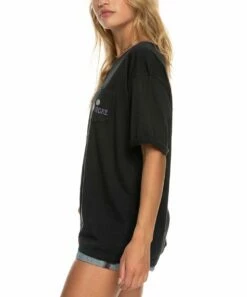 Promo 🎉 Roxy Anthracite 'Feeling Great' Loving Bomb Oversize Tee - Juniors 💯 -Hot Sale Roxy Shop zu108154207 alt 1 tm1661981860