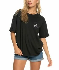 Promo 🎉 Roxy Anthracite 'Feeling Great' Loving Bomb Oversize Tee - Juniors 💯 -Hot Sale Roxy Shop zu108154207 alt 4 tm1661981860