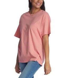 Promo 🌟 Roxy Strawberry Pink Sunset Crewneck Tee - Juniors 👍 -Hot Sale Roxy Shop zu109188560 alt 1 tm1664821894