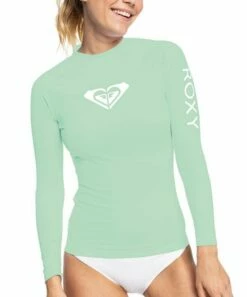 Outlet ๐ Roxy Pastel Green Logo Rashguard - Juniors ๐