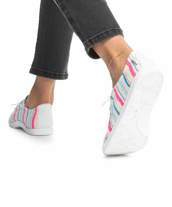 Flash Sale ✔️ Roxy Pink & Blue Stripe Bayshore 👟 Sneaker - 👩 Women ⌛ 2 Flash Sale ✔️ Roxy Pink & Blue Stripe Bayshore 👟 Sneaker - 👩 Women ⌛ - Image 2