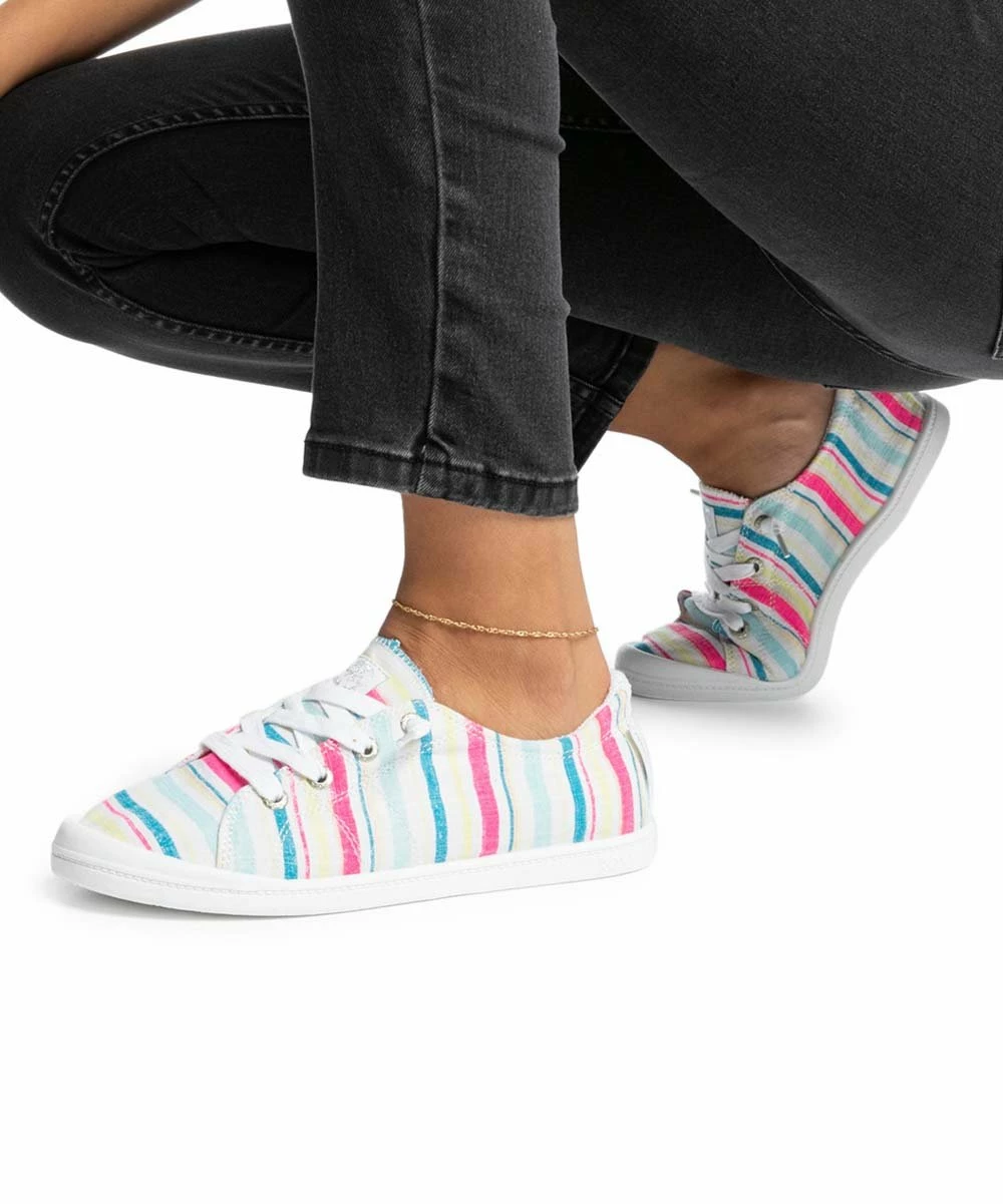 Flash Sale ✔️ Roxy Pink & Blue Stripe Bayshore 👟 Sneaker - 👩 Women ⌛ 3 Flash Sale ✔️ Roxy Pink & Blue Stripe Bayshore 👟 Sneaker - 👩 Women ⌛ - Image 3