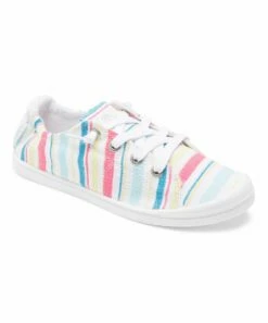 Flash Sale ✔️ Roxy Pink & Blue Stripe Bayshore 👟 Sneaker - 👩 Women ⌛