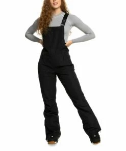 Hot Sale ๐คฉ Roxy True Black Rideout Snow Bib Pants - Juniors ๐