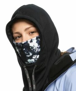 Brand new 👍 Roxy Black Flowers Hooded Neck Warmer 🌟