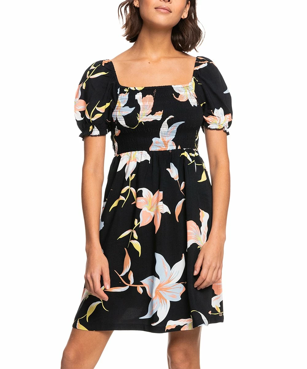 Cheapest ⌛ Roxy Anthracite Floral Hello Petal Square Neck A-Line 👗 Dress - Juniors ✨ 1 Cheapest ⌛ Roxy Anthracite Floral Hello Petal Square Neck A-Line 👗 Dress - Juniors ✨