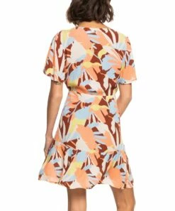 Top 10 🎁 Roxy Rustic Brown Floral 🌞 Summer Flow V-Neck 👗 Dress - Juniors ✔️ -Hot Sale Roxy Shop zu111503815 alt 2 tm1672841876