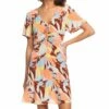 Top 10 🎁 Roxy Rustic Brown Floral 🌞 Summer Flow V-Neck 👗 Dress - Juniors ✔️