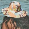 Promo 🤩 Roxy Rustic Brown Floral Star Is Born Wide Brim Sunhat 🤩
