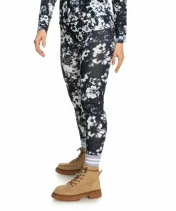 Best Pirce 😉 Roxy Black Floral Daybreak Leggings - Juniors 🧨 -Hot Sale Roxy Shop zu111503918 main tm1672838049