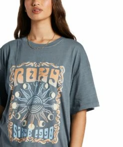 Outlet โ Roxy Turbulence Blue Mystic Oversize Tee - Juniors โ