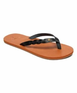 Cheapest 🛒 Roxy Black Braided Liza Flip-Flop - 👩 Women 😀