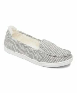Best deal 🛒 Roxy Gray Minnow Faux Fur Slip-On 👟 Shoe - 👩 Women 🔥