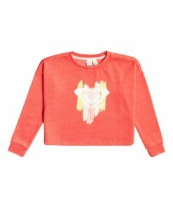 Flash Sale 😍 Roxy Dubarry & White Dazzling Face Sweatshirt - 👧 Girls 🌟