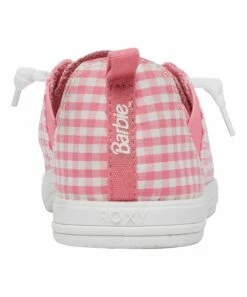 Top 10 🔥 Roxy White & Pink Gingham Libbie 👟 Sneaker - 👧 Girls ✨ -Hot Sale Roxy Shop zu99401149 alt 4 tm1631739354