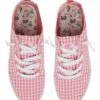 Top 10 🔥 Roxy White & Pink Gingham Libbie 👟 Sneaker - 👧 Girls ✨